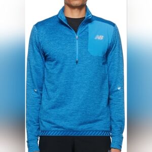 Men's New Balance Impact Run Grid Back Half Zip XL Blue